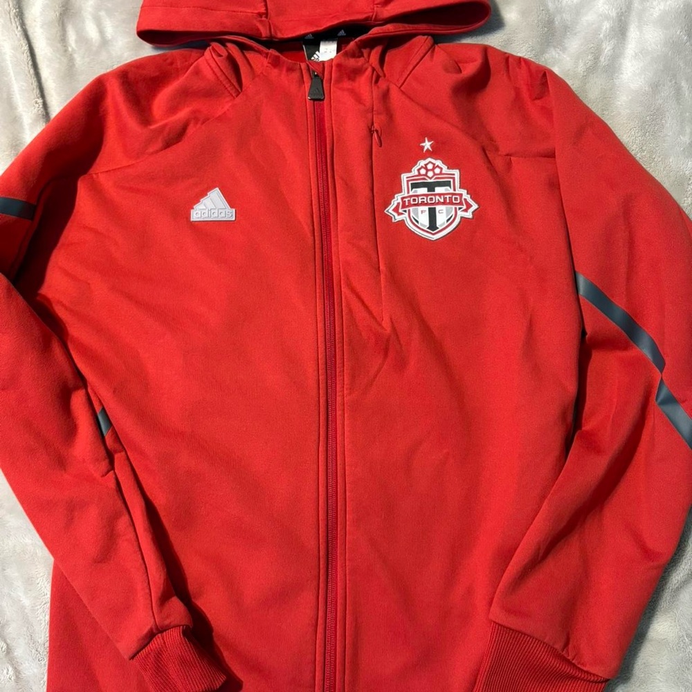 Adidas Red Full-Zip Toronto Jacket